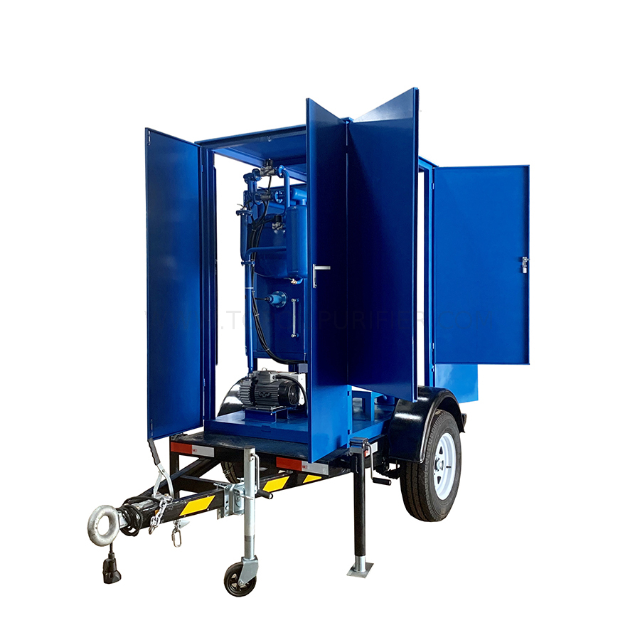 ZY-M Mobile Transformer Oil Purifier na Naka-mount sa Trailer