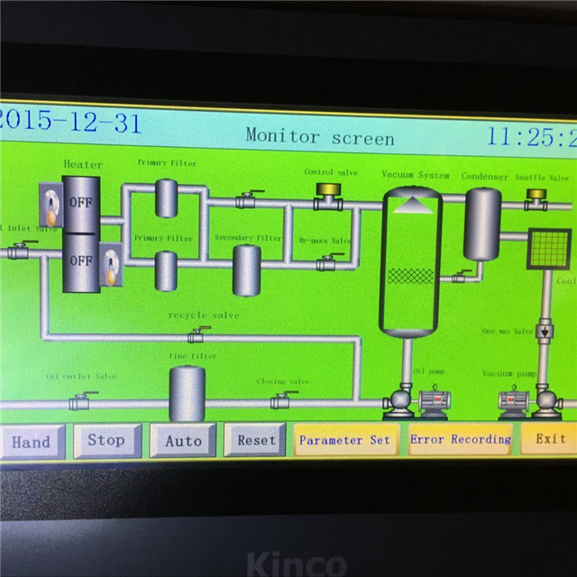 Kinokontrol ng ZY-A PLC ang ganap na awtomatikong vacuum transformer oil purifier